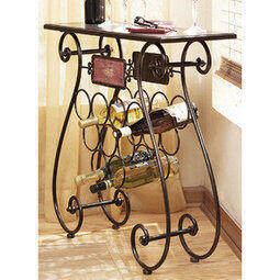 INPHIC-鐵藝長方形酒架桌（不含桌面玻璃）