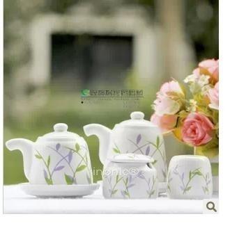 INPHIC-陶瓷 餐具 四件套 調味罐 銀彩南天