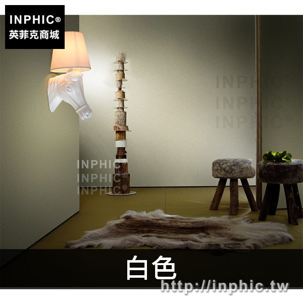 INPHIC-臥室餐廳書房動物壁燈 馬頭燈北歐過道客廳-白色
