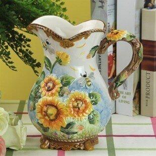 INPHIC-歐式手繪陶瓷花瓶水罐 居家裝飾擺飾 生日 實拍