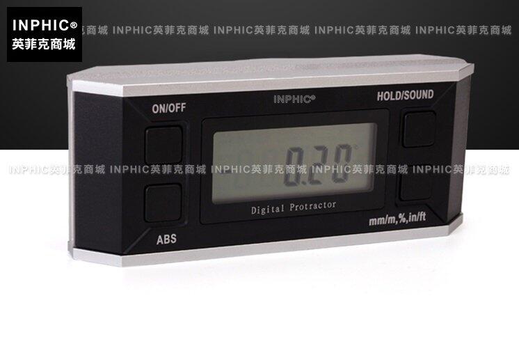INPHIC-分析測量 數顯傾角儀 傾角盒 水平儀 條式 帶磁 鋁合金底座 360度 測試儀實驗儀器