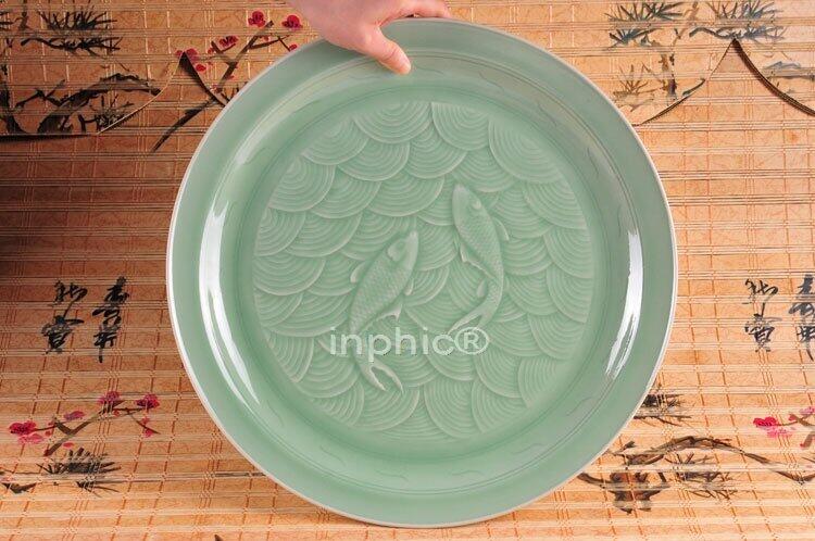 INPHIC-精品40公分鯉魚盤陶瓷居家擺飾裝飾大氣送禮特價