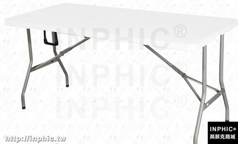 INPHIC-折疊桌椅塑膠長桌戶外桌會議桌直板桌家用餐桌擺攤桌