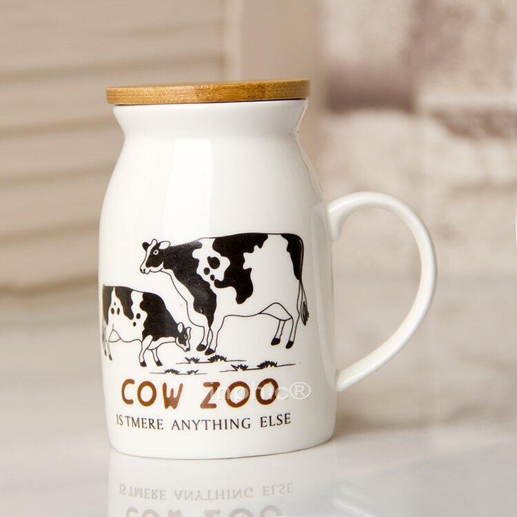 INPHIC-牛奶杯 馬克杯 咖啡杯 陶瓷杯 帶木蓋6圖混