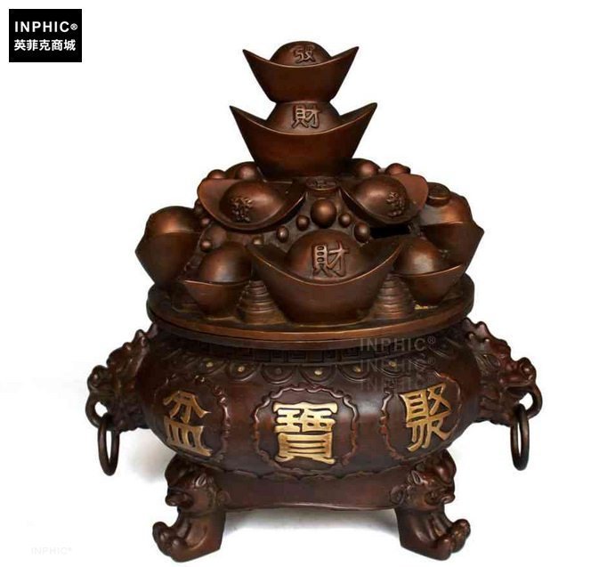 INPHIC-開光純銅聚寶盆公司前臺招財銅聚寶盆工藝品客廳
