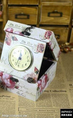 INPHIC-英倫田園帶鐘公主復古首飾盒 木質桌面收納小木盒子閨蜜禮物