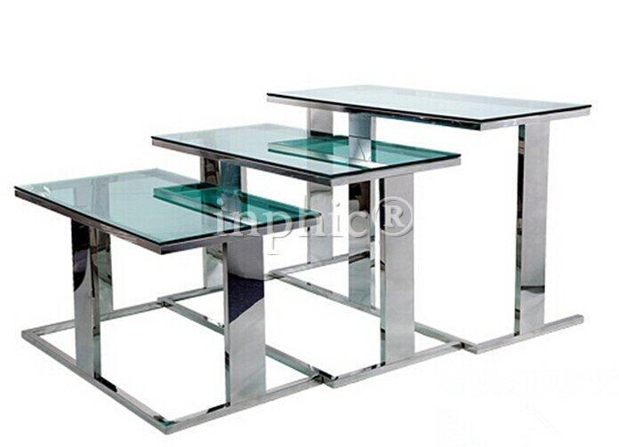 INPHIC-簡美自助餐桌移動餐臺多功能餐臺不鏽鋼鋼化玻璃臺酒店用品