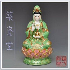 INPHIC-景德鎮雕塑陶瓷玉觀音工宗教擺飾 手工陶瓷觀音菩薩滴水觀音