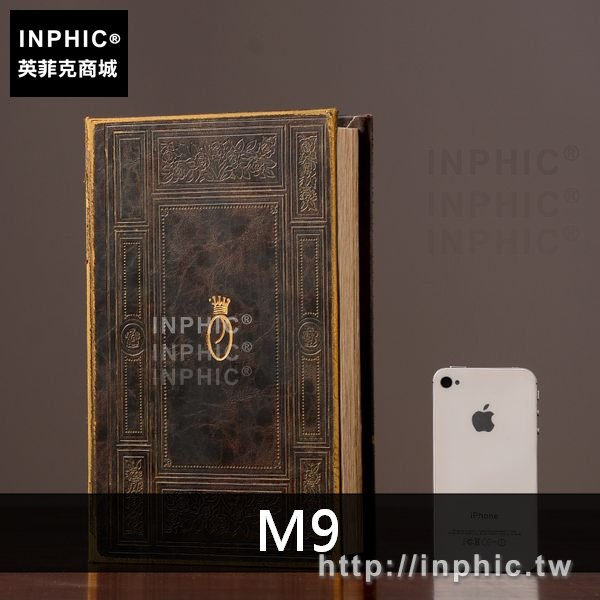 INPHIC-裝飾品擺設復古道具書辦公室懷舊鄉村擺件美式模擬書書房書架-M9