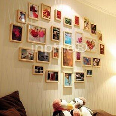 INPHIC-框畫超大28框照片牆 心形相片牆 實木相框牆創意相框組合