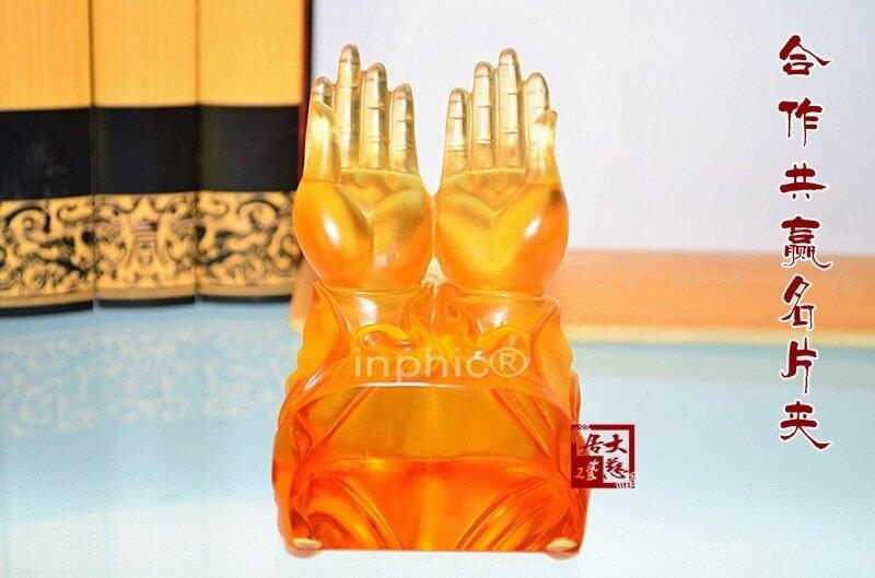 INPHIC-開光擺件琉璃商務辦公用品平安吉祥擺設合作共贏名片夾