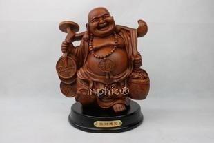 INPHIC-招財進寶佛-仿木佛像家居裝飾 客廳擺飾 創意 時尚工藝品