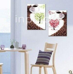 INPHIC-無框畫現代客廳餐廳裝飾畫壁畫 版畫幸福樹咖啡物語