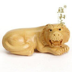 INPHIC-開運 精美手把件 2吋黃楊木雕生肖擺飾 生肖虎 風水小把件