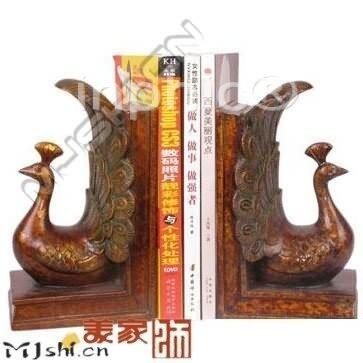 INPHIC-歐式裝飾擺件東南亞風格傢俱飾品泰國家居書立書擋孔雀書檔