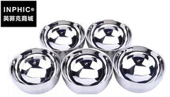 INPHIC-不鏽鋼碗雙層隔熱防燙嬰兒米飯碗泡麵碗餐具碗-直徑14cm