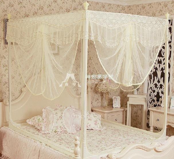 INPHIC-公主蚊帳 三開門 方頂 加密 坐床拉鏈式蚊帳