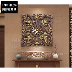 INPHIC-掛飾木雕壁飾東南亞掛飾雕花板泰國會所立體雕刻