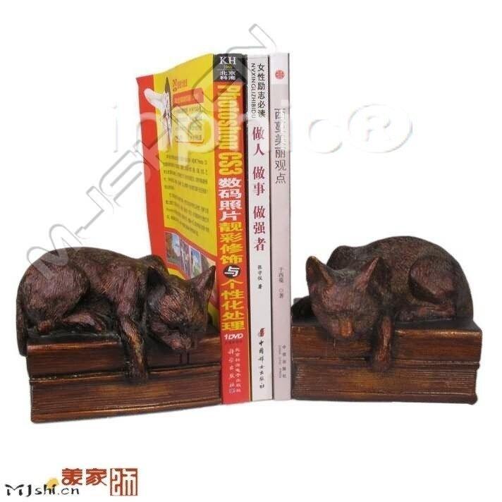 INPHIC-歐式裝飾擺件東南亞風格傢俱飾品泰國家居書立書擋貓書檔