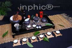 INPHIC-宜興紫砂茶具套裝 陶瓷茶具整套電磁爐實木茶盤