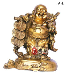 INPHIC-銅挑金幣佛純銅彌勒佛佛像笑佛開心佛大肚佛創意