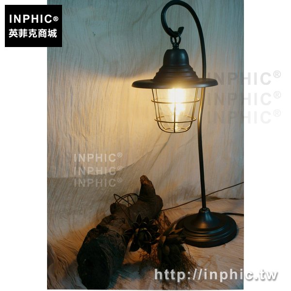 INPHIC-臥室檯燈鄉村 玻璃罩復古工業美式