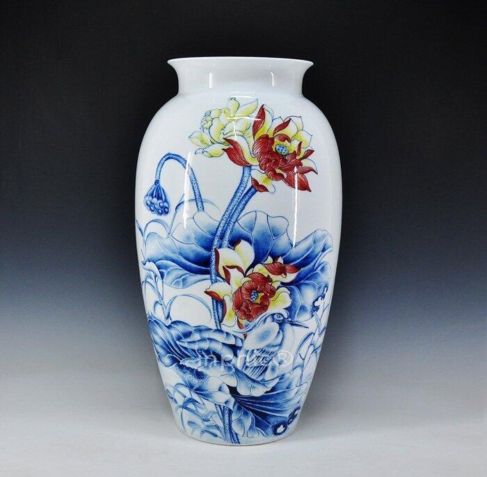 INPHIC-省級大師作品 景德鎮陶瓷花瓶擺飾 一路連升  藏品