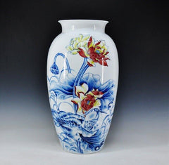 INPHIC-省級大師作品 景德鎮陶瓷花瓶擺飾 一路連升  藏品