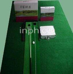 INPHIC-3米高爾夫推桿練習器高檔鋁盒折疊推桿禮品盒=高檔商務禮品
