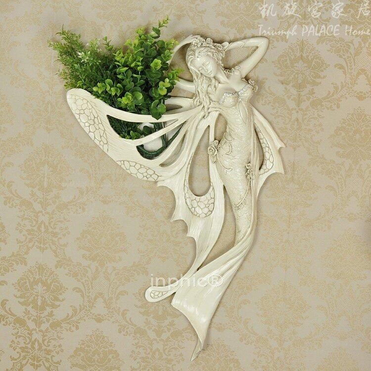 INPHIC-歐式田園精美天使 蝴蝶美女壁飾花插 花瓶牆上裝飾壁掛工藝品