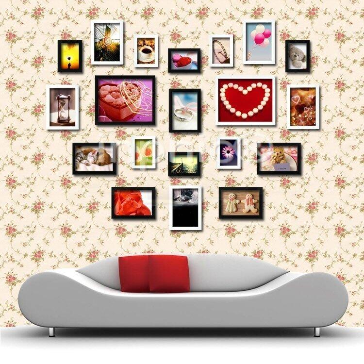 INPHIC-浮圖心形相框牆照片牆相片牆創意家居組合相框送柯達照片