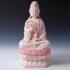 INPHIC-觀世音 佛像 供奉 18吋坐古蓮觀音 瓷器 德化窯