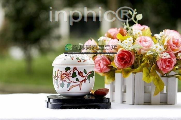 INPHIC-日式 蛋盅套裝 蛋盅、托、鶴首勺 華麗花卉 燉盅 勺 蒸蛋器