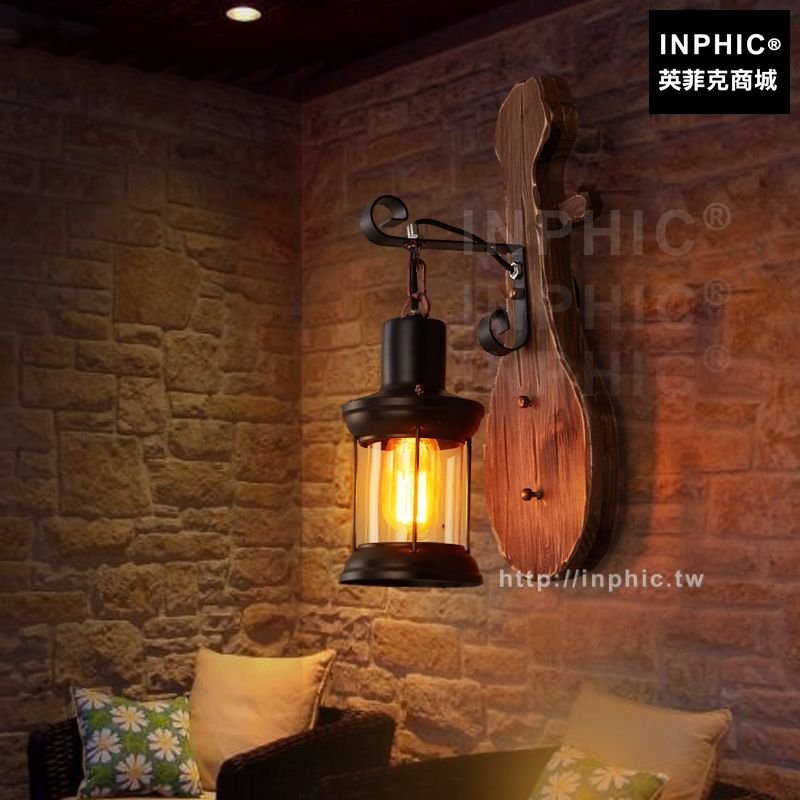 INPHIC-客廳咖啡廳loft裝飾工業風複古燈具餐廳壁燈原木酒吧