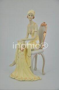 INPHIC-歐式現代家居裝飾擺飾 樹脂工藝50年代座椅女郎 兩色