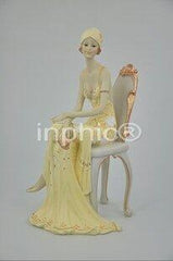 INPHIC-歐式現代家居裝飾擺飾 樹脂工藝50年代座椅女郎 兩色