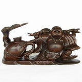 INPHIC-越南紅木工藝品木雕擺飾 彌勒佛布袋佛 新款如意拖財佛