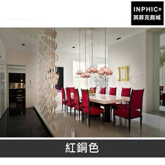 INPHIC-火鍋店水母髮廊簡約單個小吊燈餐廳玻璃燈罩美容院現代-紅銅色