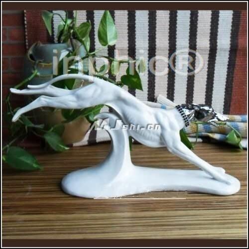 INPHIC-歐式客廳裝飾擺飾傢俱飾品泰國家居奔跑白色靈提犬