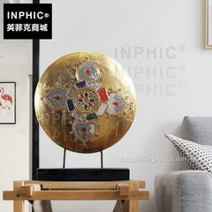 INPHIC-擺飾居家飾品金箔招財酒店擺設會所東南亞木雕裝飾