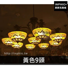 INPHIC-餐廳復古東南亞波西米亞吊燈土耳其客廳馬賽克-黃色9頭