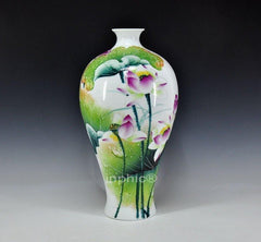 INPHIC-景德鎮陶瓷器手繪粉彩瓷 現代時尚裝飾擺飾 荷香 工藝品擺設