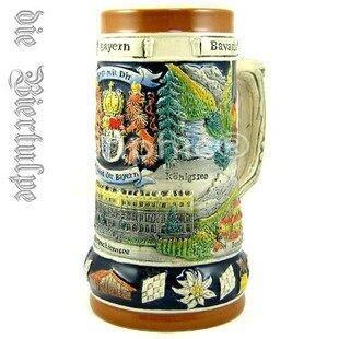 INPHIC-德國傳統手工浮雕彩繪【拜恩多景】德國 啤酒杯