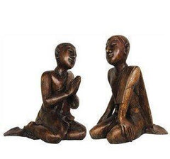 INPHIC-東南亞 家裝飾品 泰國風情 會所 木雕 擺設 迎賓童子 一個