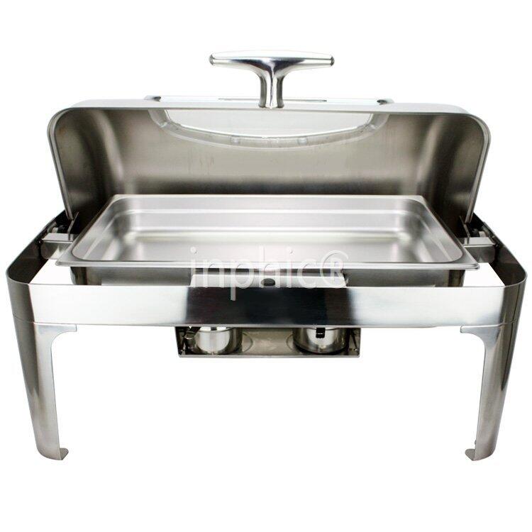 INPHIC-自助餐設備翻蓋餐爐可電熱餐具可視方形自助餐爐不鏽鋼透視白