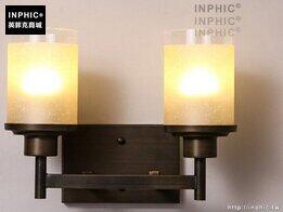 INPHIC- 美式鄉村風格臥室牆燈歐式復古走廊玻璃單頭鐵藝蠟燭臺壁燈-E款