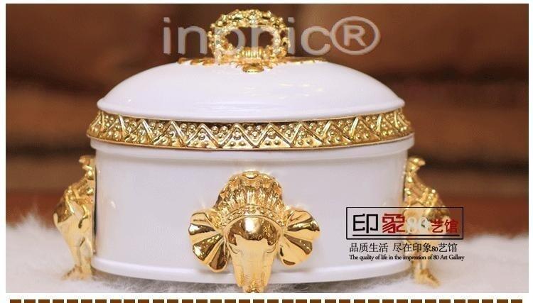 INPHIC-歐美式新古典家居裝飾擺設象頭首飾盒乾果盒別墅擺飾工藝