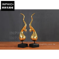 INPHIC-裝飾品會所金箔龍鳳角玄關落地大擺飾酒店東南亞泰國