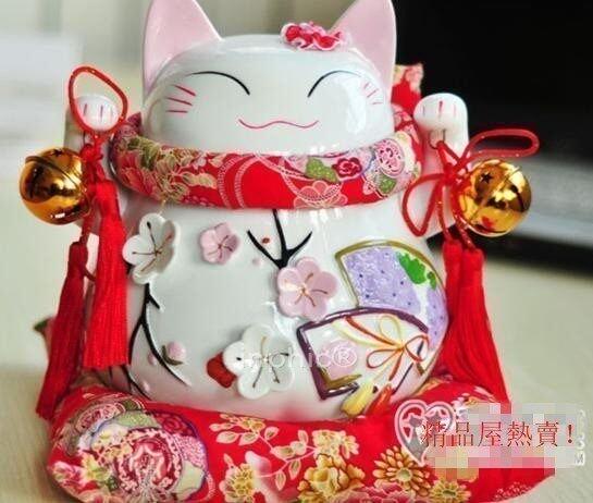 INPHIC-熱銷送禮日本道樂堂大花季招財貓儲蓄罐陶瓷擺飾大禮招財進寶日本招財貓開張大業