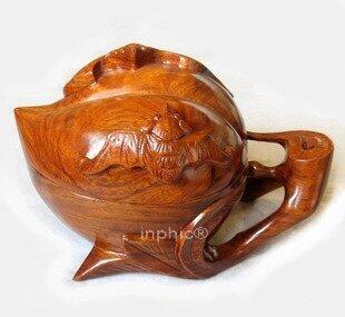 INPHIC-紅木工藝品 木雕祝壽 雙福臨門 壽桃首飾盒